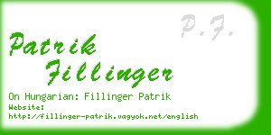 patrik fillinger business card